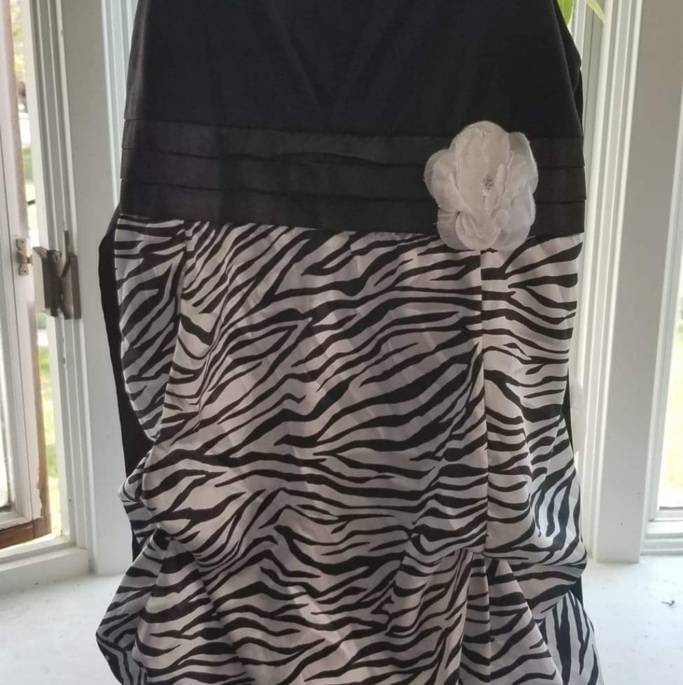 Black and zebra dress